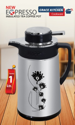 INSULATED ESPRESSO FLASK (1.0 LITRE) STAINLESS STEEL